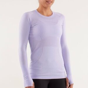 Lululemon Run Swiftly Tech Long Sleeve Lilac Light Purple Size 10